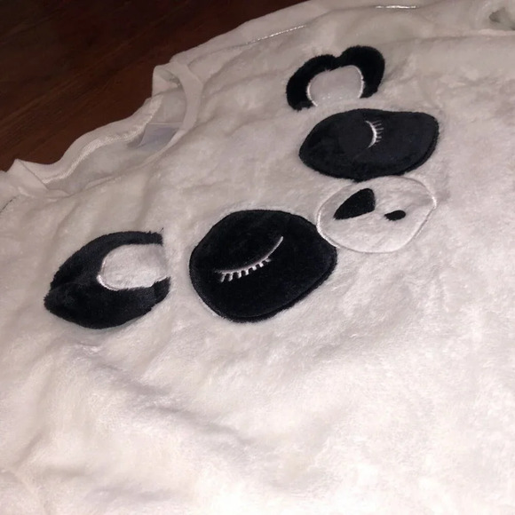 Secret Treasures Women’s White Panda Bear Pajama Set Short Super Comfy Medium - Picture 3 of 7